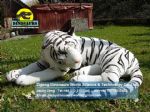 Fiberglass animals for theme park animatronic white tiger DWA083